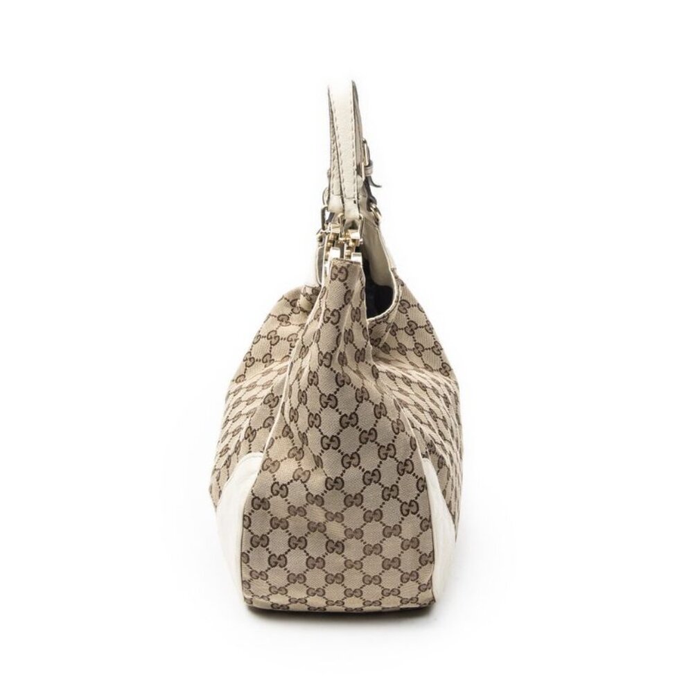 Gucci Shallot Hobo Beige Ivory GG Canvas - Picture 3 of 10